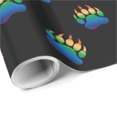 Gay Bear Pride Bear Paw Geschenkpapier (Rolleneckpunkt)