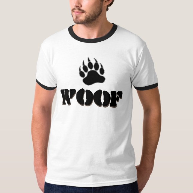 Gay Bear Pride Bear Paw WOOF T-Shirt (Vorderseite)