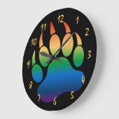 Gay Bear Pride Black Große Wanduhr (Winkel)