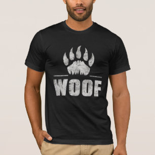 Gay Bear Pride Distressed Bären Paw WOOF T-Shirt