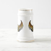 Gay Bear Pride Flag Angel Wing Bear Paw Bierglas (Mittel)