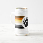 Gay Bear Pride Flag Bear Paw Bierglas (Vorderseite Links)