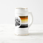 Gay Bear Pride Flag Bear Paw Bierglas (VorderseiteRechts)