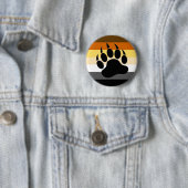 Gay Bear Pride Flag Bear Paw Button (Beispiel)