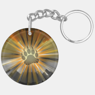 Gay Bear Pride Flag Bear Paw Schlüsselanhänger