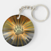 Gay Bear Pride Flag Bear Paw Schlüsselanhänger (Rückseite)