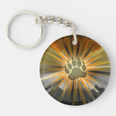 Gay Bear Pride Flag Bear Paw Schlüsselanhänger (Vorderseite)