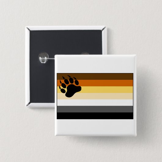 Gay Bear Pride Flag Button (Vorne & Hinten)