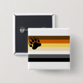 Gay Bear Pride Flag Button (Vorne & Hinten)
