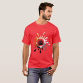 Gay Bear Pride Flag Farben Splash Bären Paar T-Shirt (Vorne ganz)