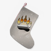 Gay Bear Pride Flag farbiges Paw Symbol Kleiner Weihnachtsstrumpf (Vorderansicht (hängend))