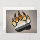 Gay Bear Pride Flag farbiges Paw Symbol Postkarte (Vorne/Hinten)