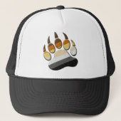 Gay Bear Pride Flag farbiges Paw Symbol Truckerkappe (Vorderseite)