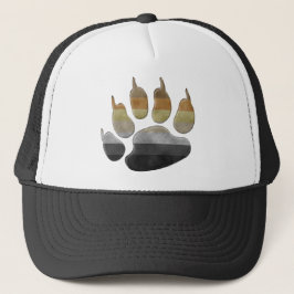 Gay Bear Pride Flag farbiges Paw Symbol Truckerkappe