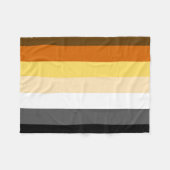 Gay Bear Pride Flag Fleecedecke (Vorderseite (Horizontal))