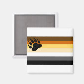 Gay Bear Pride Flag Magnet (Vorderseite/Rückseite)
