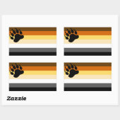Gay Bear Pride Flag Rechteckiger Aufkleber (Blatt)