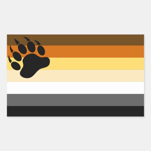 Gay Bear Pride Flag Rechteckiger Aufkleber (Vorderseite)
