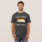 Gay Bear Pride Flag retten Pferdereiten T-Shirt (Vorne ganz)