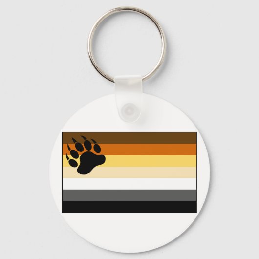 Gay Bear Pride Flag Schlüsselanhänger (Vorderseite)