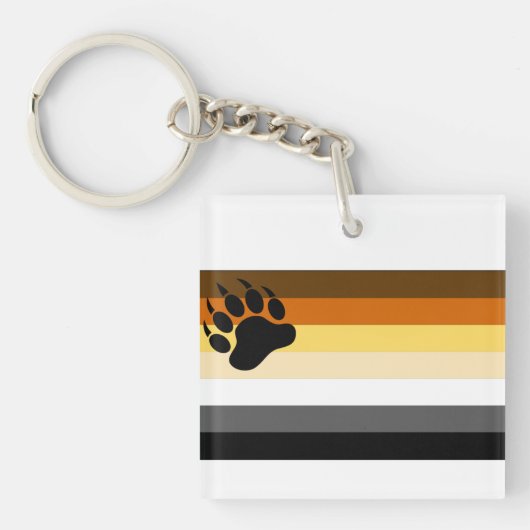 Gay Bear Pride Flag Schlüsselanhänger (Vorderseite)