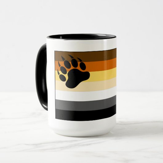 Gay Bear Pride Flag Tasse (Vorderseite Links)
