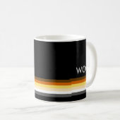 Gay Bear Pride Flag WOOF Masculine and Sleek Kaffeetasse (VorderseiteRechts)