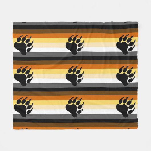 Gay Bear Pride Gifting Throw Blanket Fleecedecke (Vorderseite (Horizontal))