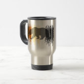 Gay Bear Pride Grunge abstrakte Stolperfarben Reisebecher (Vorderseite Links)