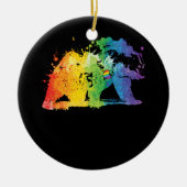 Gay Bear Pride Keramik Ornament (Vorne)