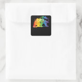 Gay Bear Pride Quadratischer Aufkleber (Tasche)