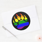 GAY BEAR PRIDE RAINBOW BEAR PAAR SCHWARZ RUNDER AUFKLEBER (Umschlag)
