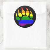 GAY BEAR PRIDE RAINBOW BEAR PAAR SCHWARZ RUNDER AUFKLEBER (Tasche)