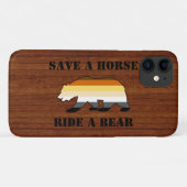 Gay Bear Pride retten Pferdereiten Case-Mate iPhone Hülle (Rückseite (Horizontal))