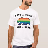 Gay Bear Pride retten Pferdereiten T-Shirt (Vorderseite)