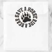 Gay Bear Pride Save a Horse Ride A Bär - Aufkleber (Tasche)