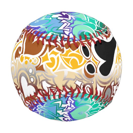 Gay - Bear Pride Squiggle Baseball (Vorderseite)