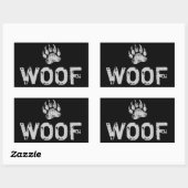 Gay Bear Prix Not leidende Bärenpaw WOOF Rechteckiger Aufkleber (Blatt)