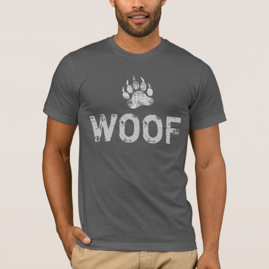 Gay Bear Prix Not leidende Bärenpaw WOOF T-Shirt (Vorderseite)
