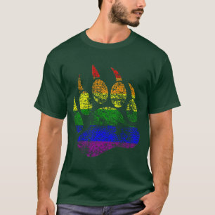 GAY BEAR Regenbogenflagge mit gestresster Bärenpra T-Shirt