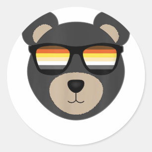 Gay Bear Sunglasslogo Runder Aufkleber