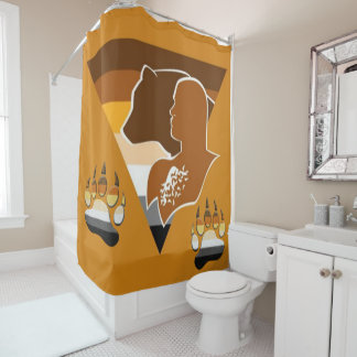 Gay BEAR Ursine Society Flag / Symbol Duschvorhang