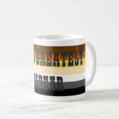 GAY BEAR WORLD BESTER HUSBER BEAR PRIDE FLAG KAFFEETASSE (VorderseiteRechts)