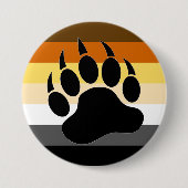 Gay Bears Pride Flag Bear Paw Button (Vorderseite)