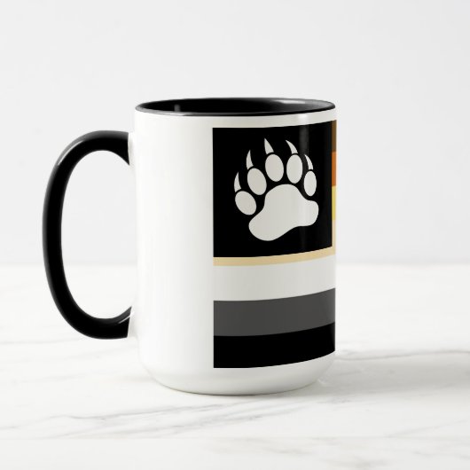 Gay Bears Pride Flag Bear Paw Tasse (Links)