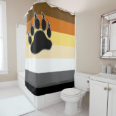Gay Bears Pride Flag und Bärenpaare Duschvorhang (Beispiel)