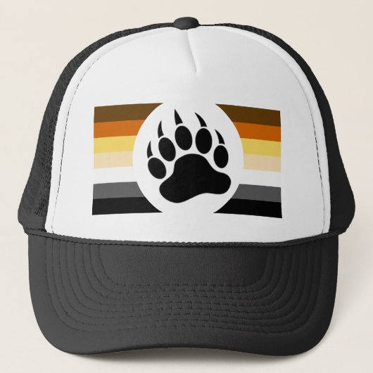 Gay Bears Pride Flag und Bärenpaare Truckerkappe (Vorderseite)