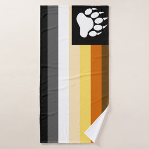 Gay Bears Pride Flagge und Bärenpranke Badehandtuch
