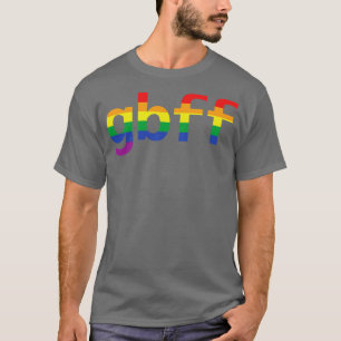 Gay BESTE FREUNDIN Typografie Pride Rainbow T-Shirt