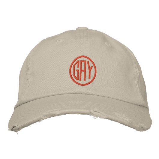 GAY BESTICKTE BASEBALLKAPPE (Vorderseite)
